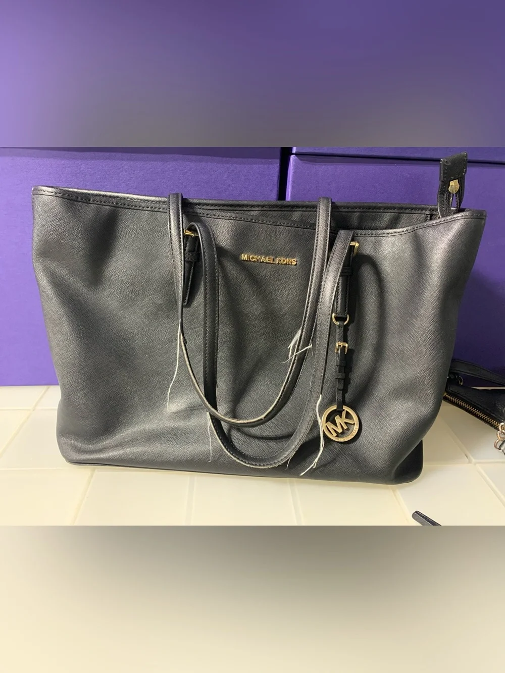 MICHAEL KORS Black Bag Bundle  — Travel Tote, Crossbody Hobo, Sloan Shoulder Bag